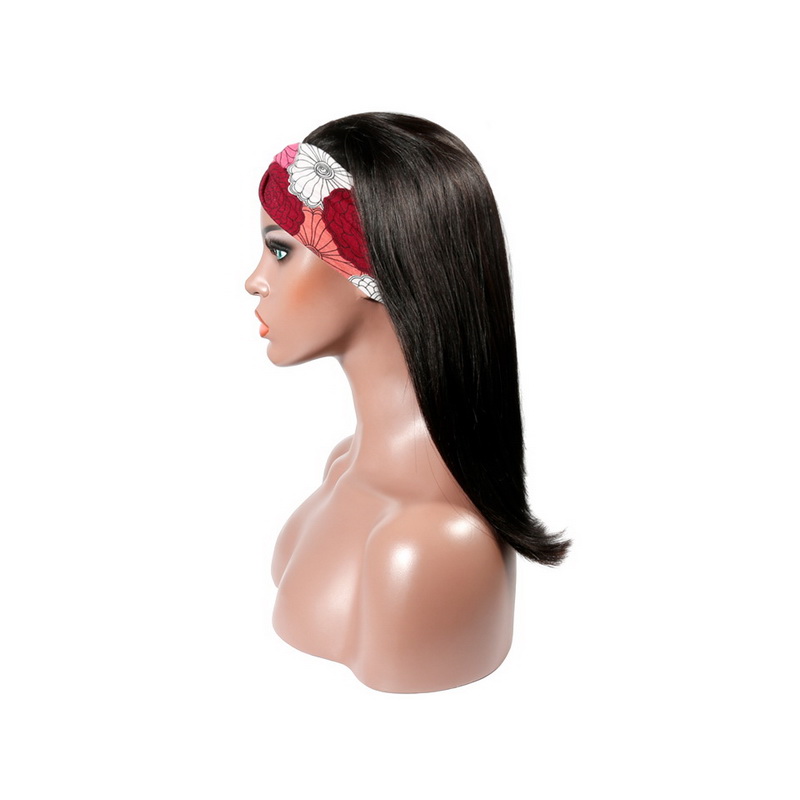 Headband Wig Human Hair Straight Wig - 图片 4